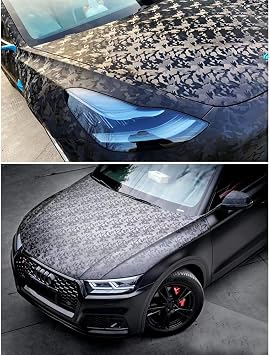XhuangTech Camouflage Vinyl Wrap Film Roll - Black Car Styling Interior Body Sticker With Air Release Bubble Free Decal