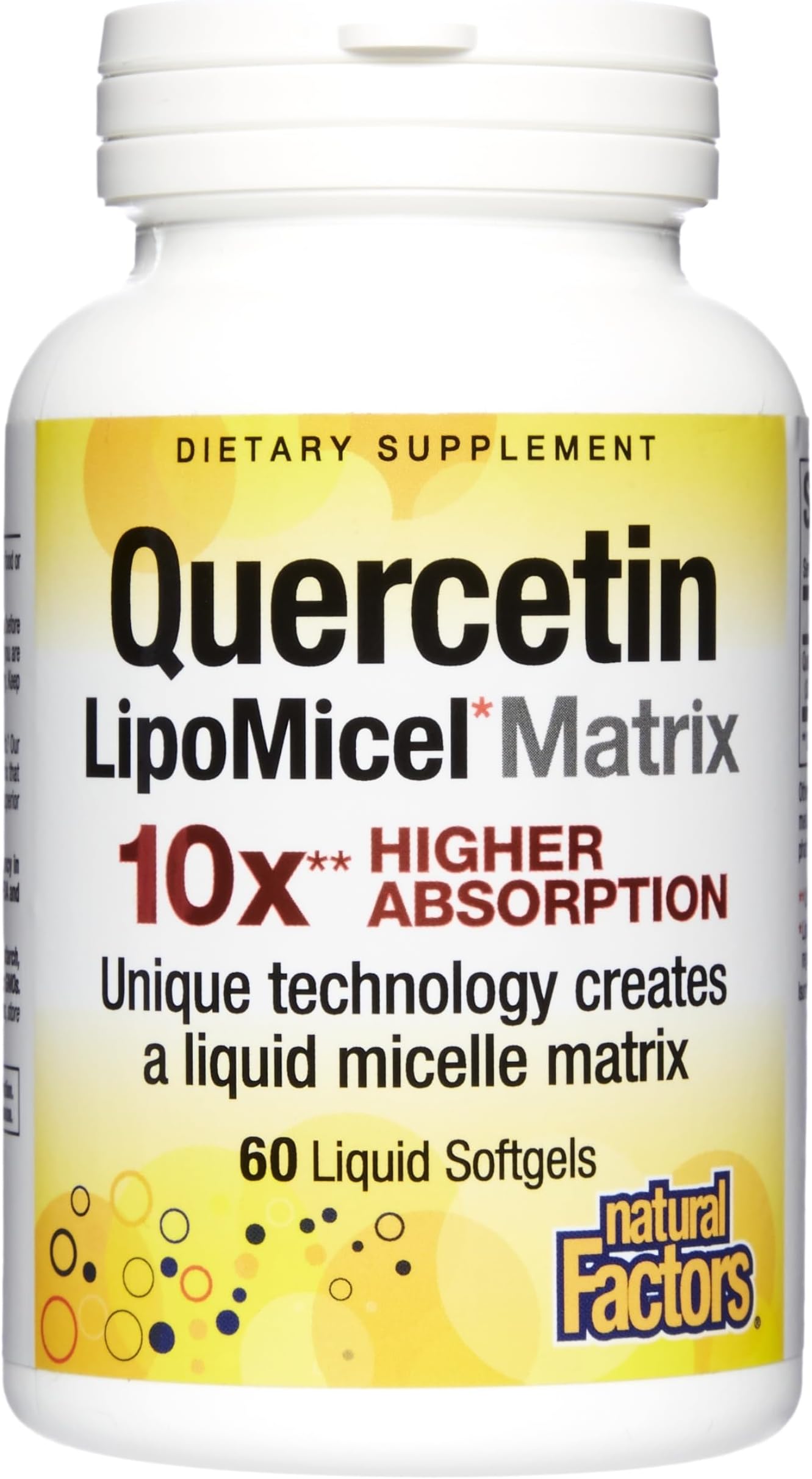 Natural Factors, Quercetin LipoMicel Matrix, 60 Liquid Softgels