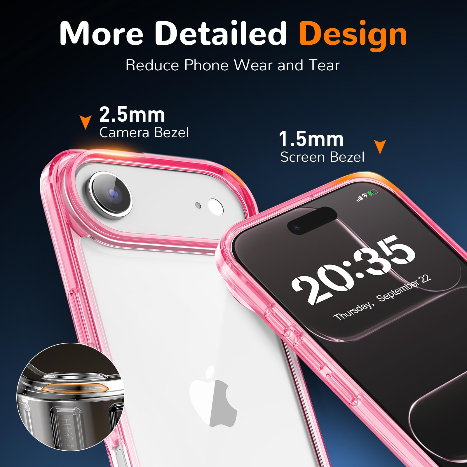 Clear Case for iPhone 15, Ultra Thin, Shockproof TPU Cover, Anti-Yellowing, Crystal Clear, Phone Case for Apple iPhone 15 - Clear — view 167