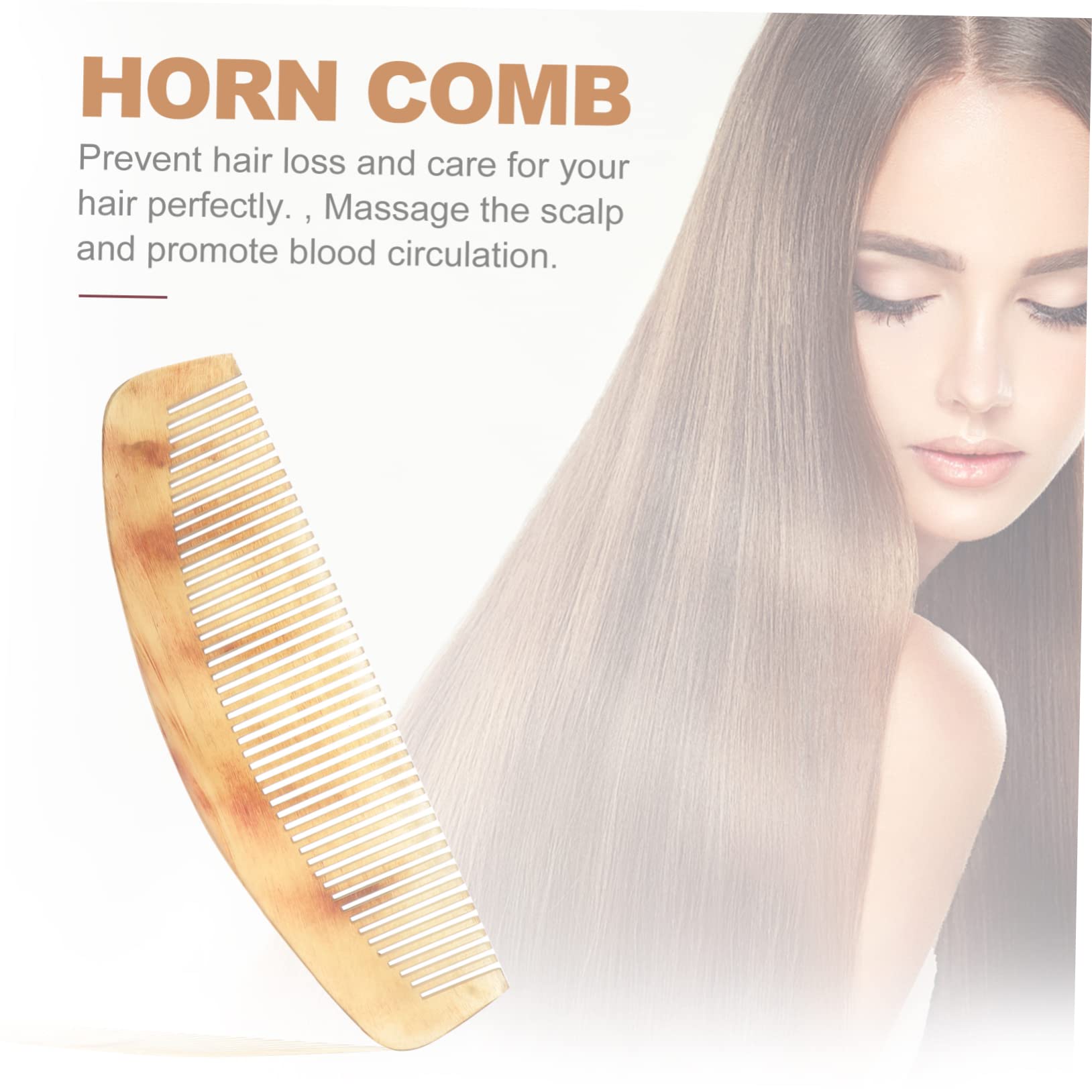 pettini per Capelli， 2pcs Woman Comb Hair Styling Comb Fine Tooth Comb Natural Horn Comb Anti-Static Comb Hairbrush Mens Hair Brush Teasing Combs for Women Combs(As Shownx2pcs,Size 9x2pcs)