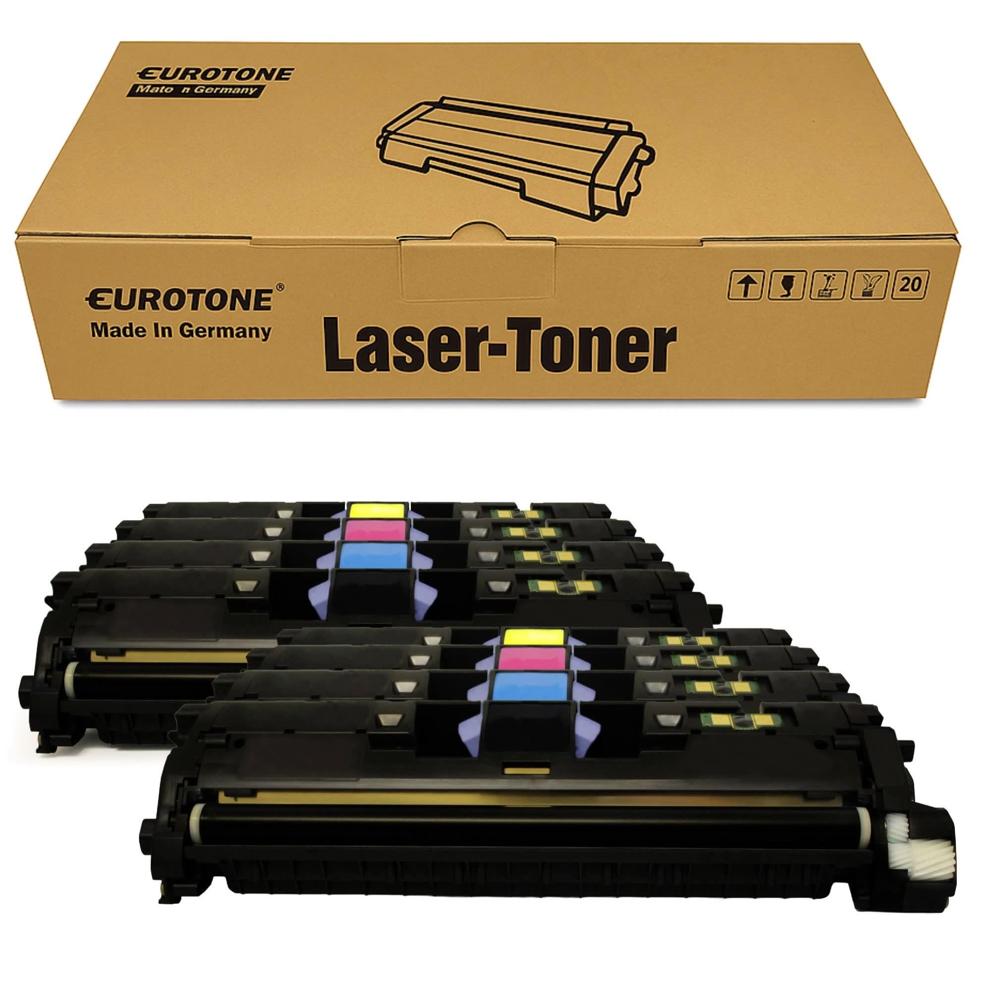 Eurotone Toner 8X kompatybilny z HP Color LaserJet 2550 2820 2840 zastępuje Q3960A-63A 122A z 25% większą wydajnością