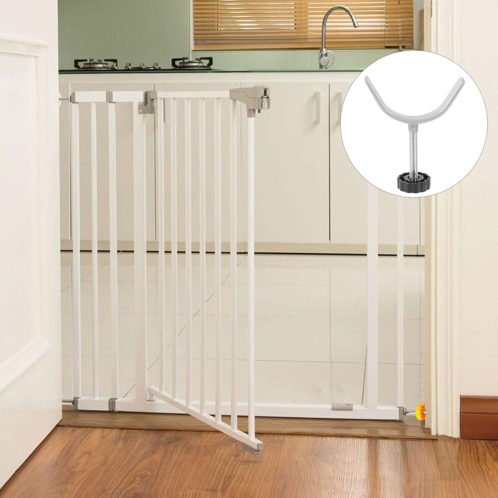 Baby Gates Accessoires,voor Babypoorten Trappoorten,Hondenpoort,Huisdierpoorten (Zwart, 4 Stuks