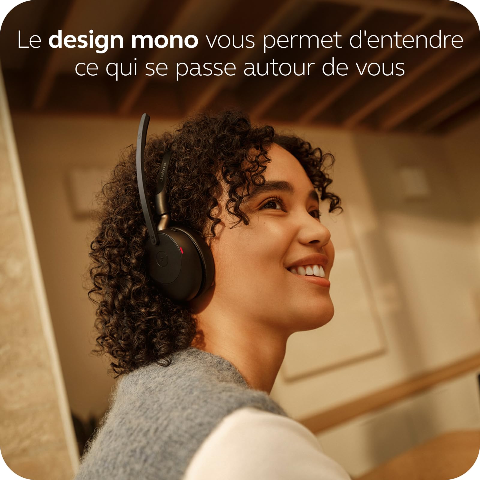 Jabra Evolve3 65 Casque sans Fil Bluetooth Mono avec Micro, MS Teams, USB-C