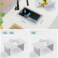KEOKBON Nano Ezüst Rozsdamentes Acél Konyhai Mosogató 30x45cm, 1 Medencés Beépíthető Spüle 3