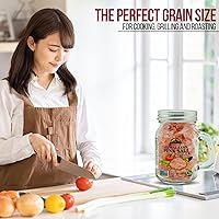 Vista 4 de Himalayan Chef Sal rosa del Himalaya, tarro de masón, grano grueso, 6 piezas