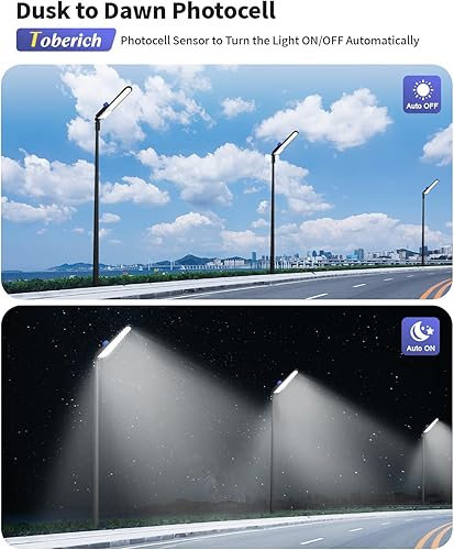 Miniatura 4 de Luz de estacionamiento, 280W 42000LM LED Shoebox Luz del atardecer al amanecer Área comercial Fotocélula 180 Montaje deslizante 6500K IP66 Luz de