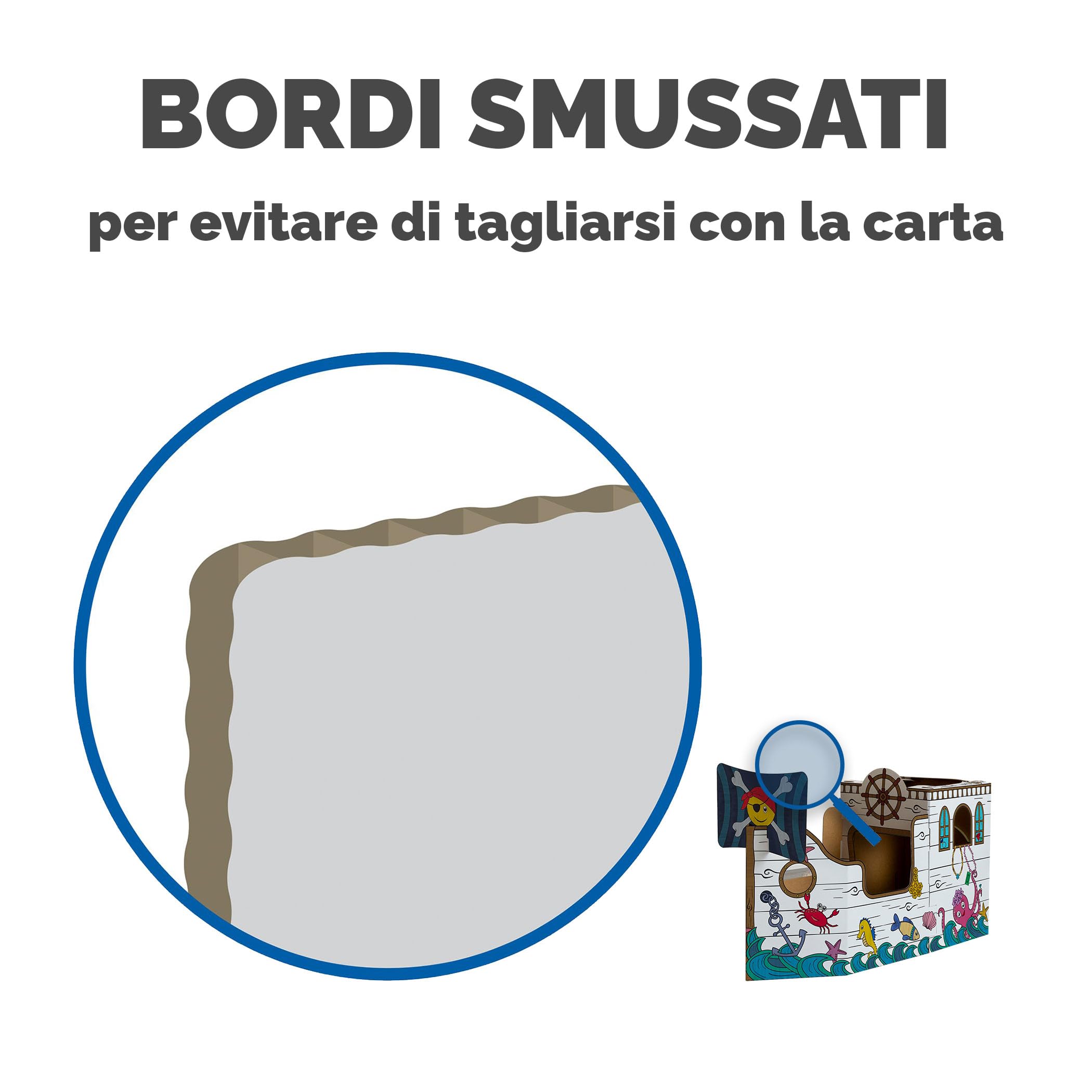 BANKERS BOX Casa di Cartone Nave Pirata per Bambini XL (79 x 50,5 x 135 cm) – Casetta da Colorare – Certificata FSC, Riciclabile – Divertimento Arte e Creatività – Età 3+