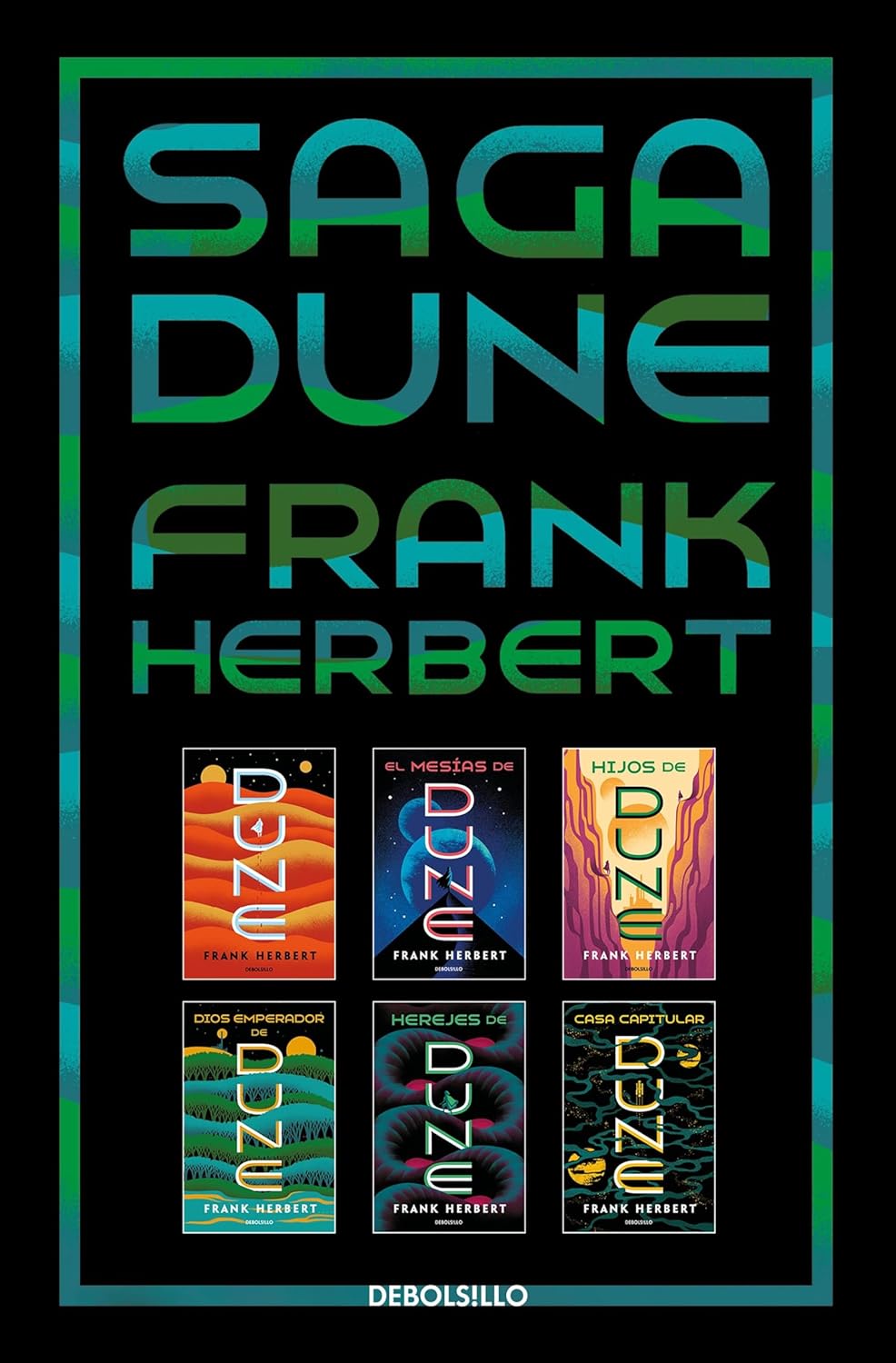 Saga Dune 1-6. La mayor epopeya de todos los tiempos: (edición estuche con: Dune | El mesías de Dune | Hijos de Dune | Dios emperador de Dune | Herejes de Dune | Casa capitular Dune) (Spanish Edition)