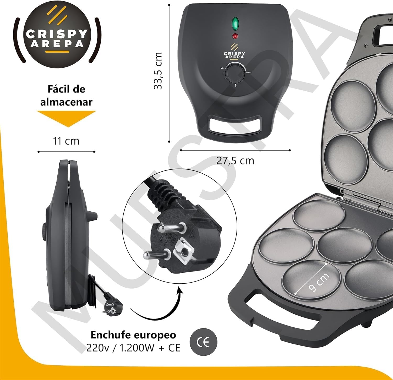 Crispy Arepas, tostiarepas, tostador de arepas