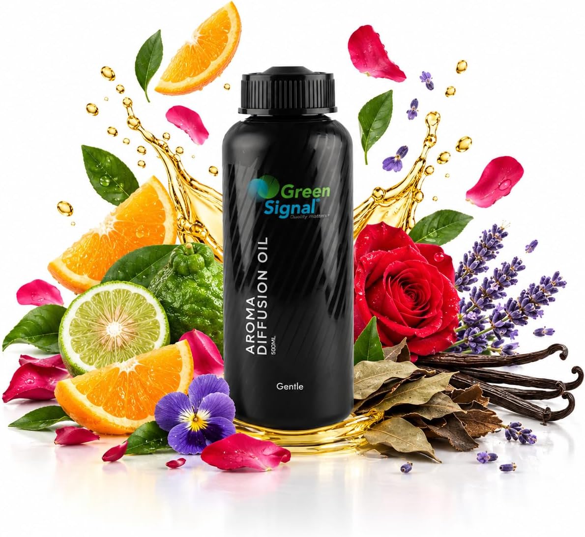 Green Signal Gentle Aroma Diffuser Oil for Aromatherapy, Better Sleep, Living Room,Gym and Ofiice - 500ml