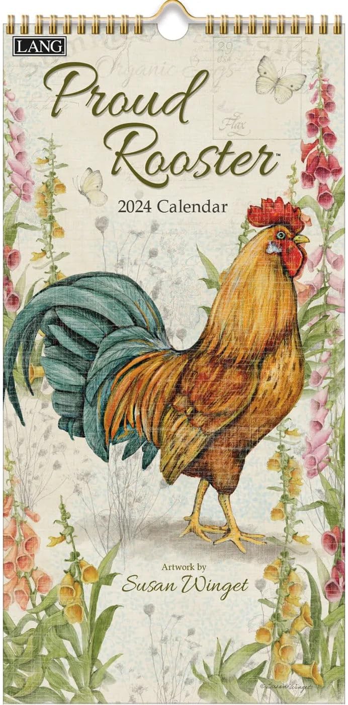 LANG Proud Rooster™ 2024 Vertical Wall Calendar (24991079127) Amazon