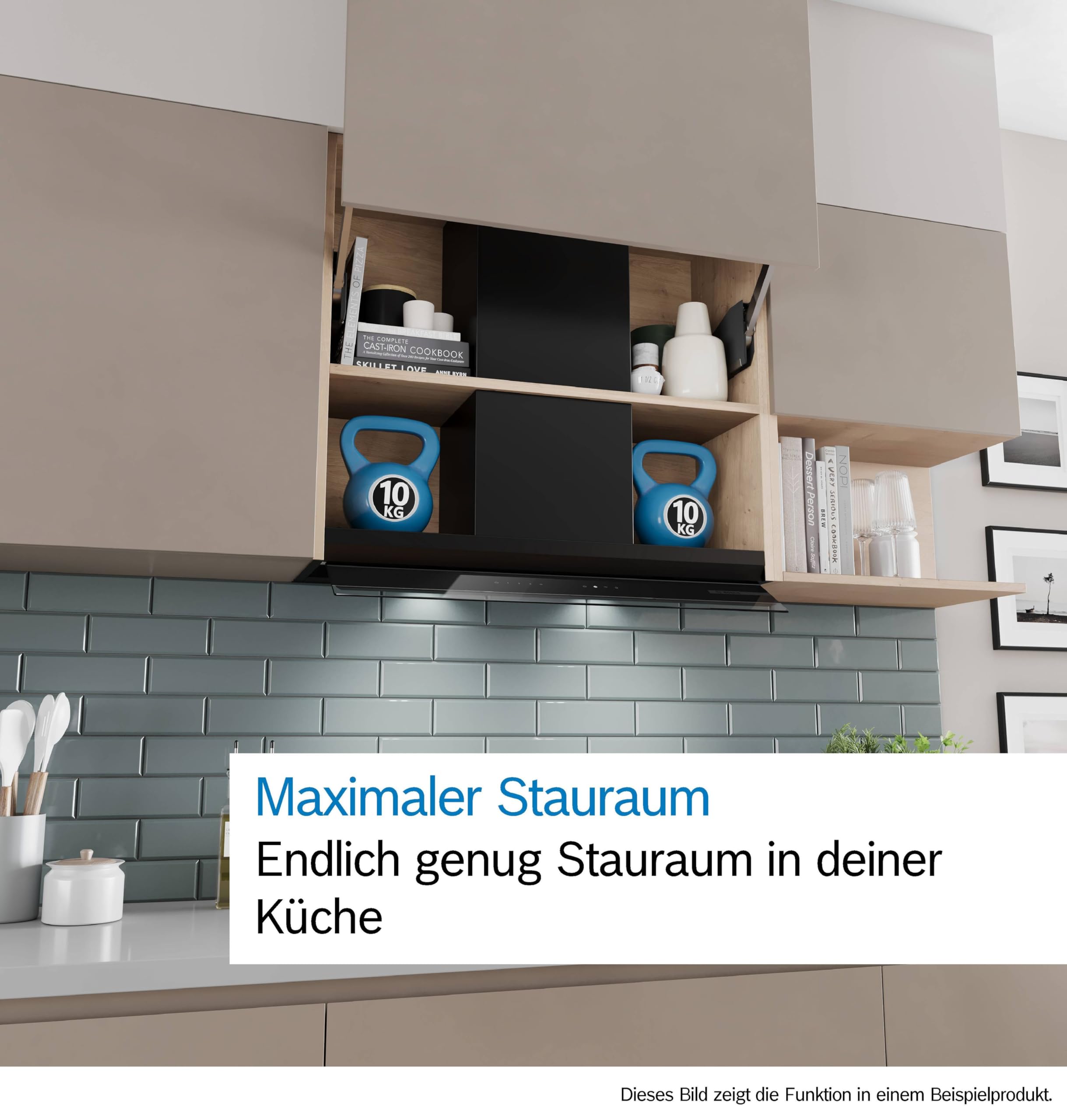 Bosch Serie 6 Integrierte Dunstabzugshaube 90 cm DBB97DP60 Abluft Umluft leiser Motor Mattschwarz