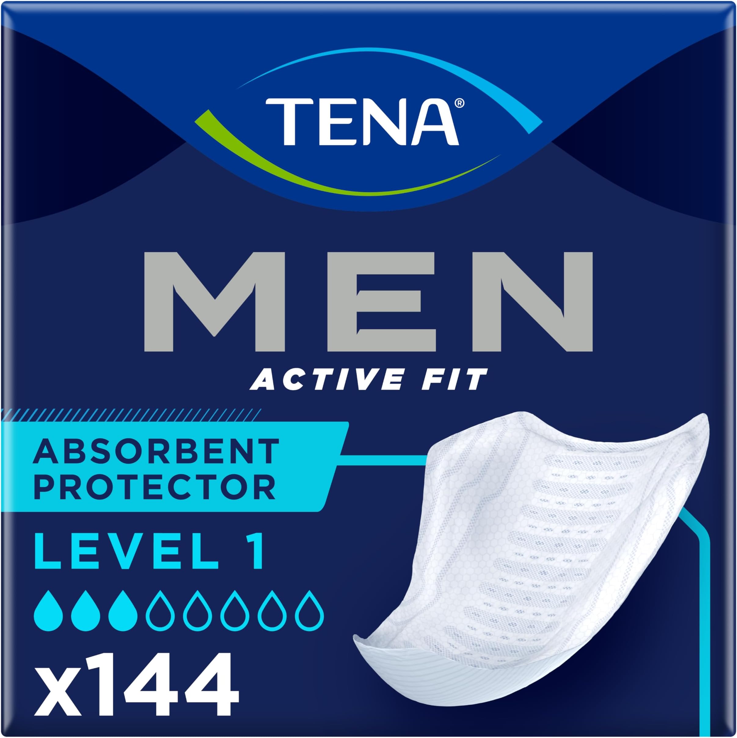 Men's Incontinence Protector, Level 1, 6x24, Size 5-6, 144 Count