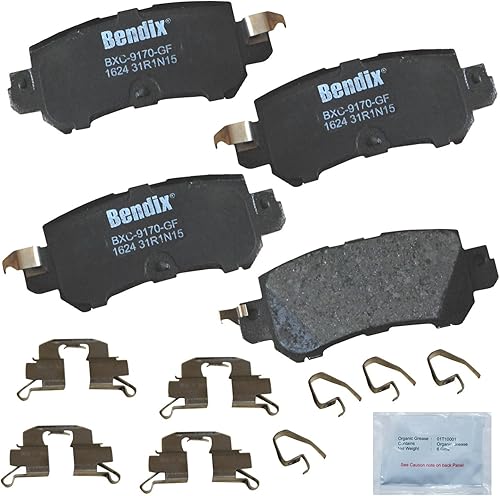 Miniatura 308 de Bendix Priority1 CFC154 - Juego de pastillas de freno de disco para Avanti II, Century, LeSabre, Regal, Riviera, chasis comercial, DeVille