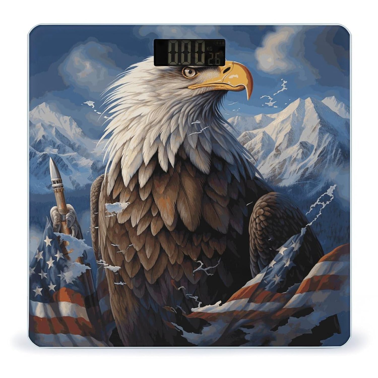 Báscula digital de baño Eagle con superficie de vidrio templado miniatura 1
