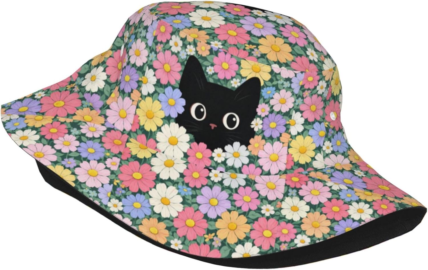 Bucket Hat Unisex for Men Women Cute Funny Fashion Fishing Hat Trippy Art Casual Fisherman Cap