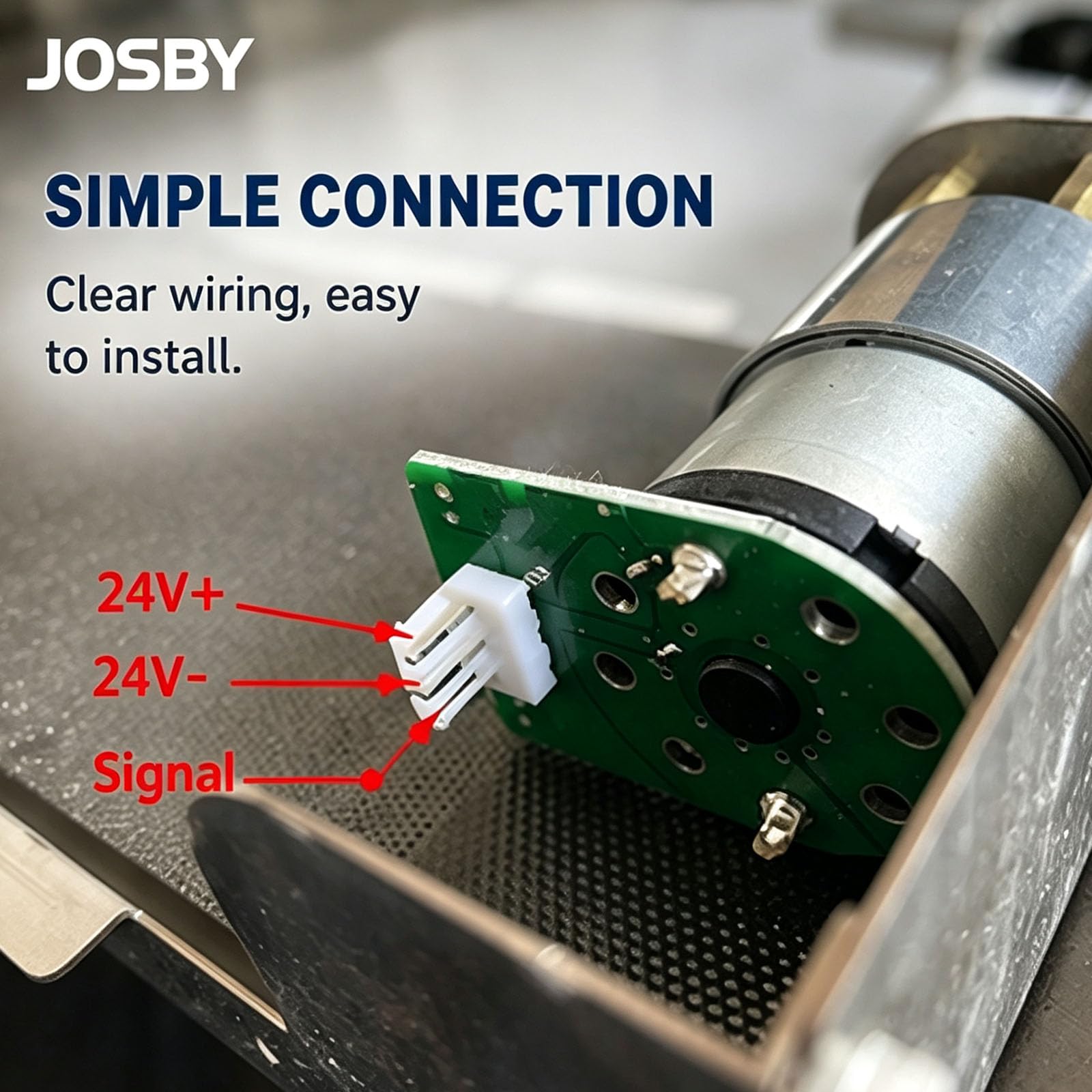 JOSBY Convoyeur Automatique en Acier Inoxydable, 24 V CC, pour Table, Charge Maximale De 5 Kg, Faible Niveau Sonore, Idéal pour Les Chaînes De Montage, Le Tri Demballages Et La Livraison Logistique