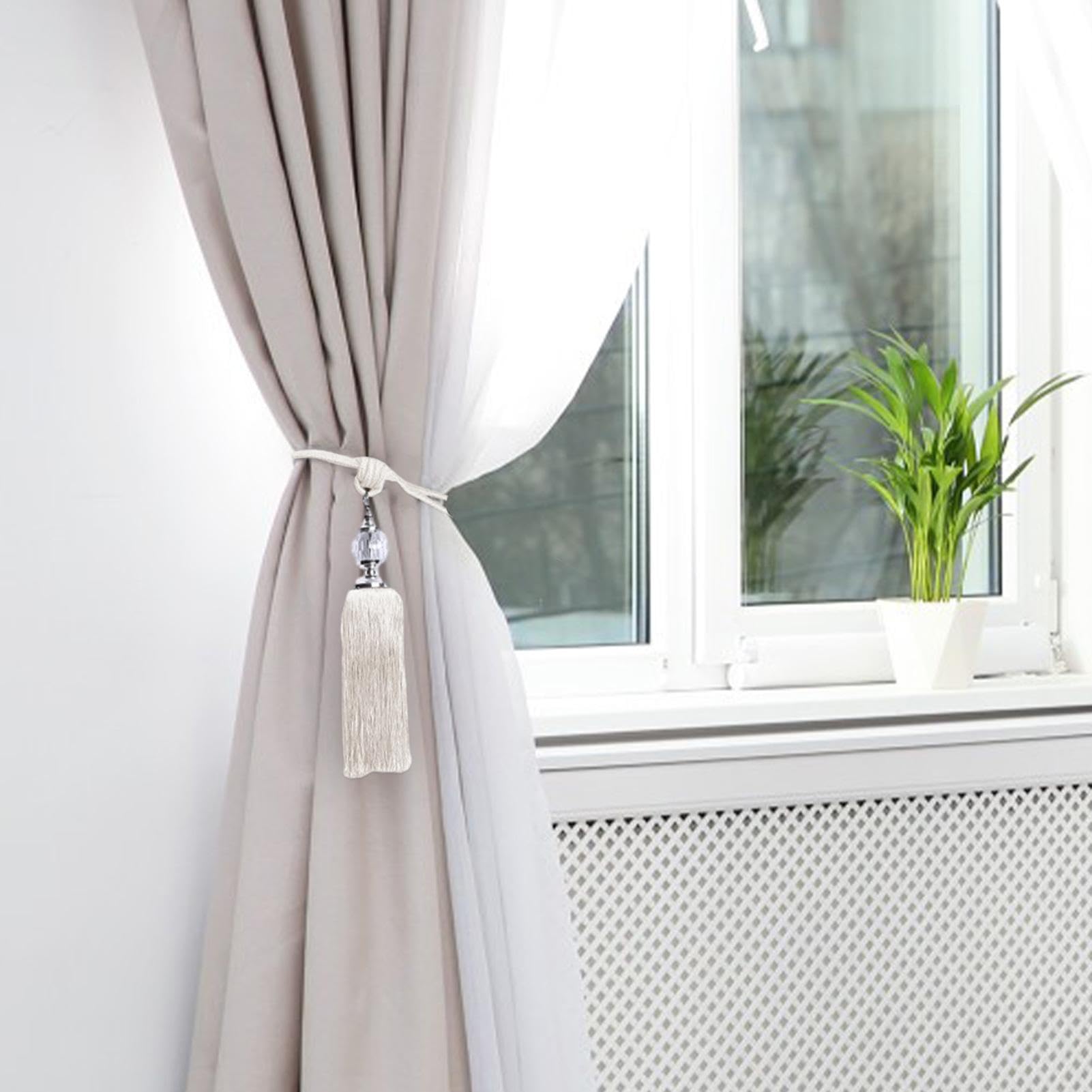 Zuzer 4PCS Feratende Raccogli Tenda Corda Feri per Tendaggi Oro d