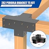Kit de pérgola Kit de soporte de madera elevado con soportes de acero, tamaño modular, soportes para pérgola, para caza, ciego, soporte de ciervo de 6 x 6 pulgadas (real: 5.5 x 5.5 pulgadas), paquete de 2 con tornillos