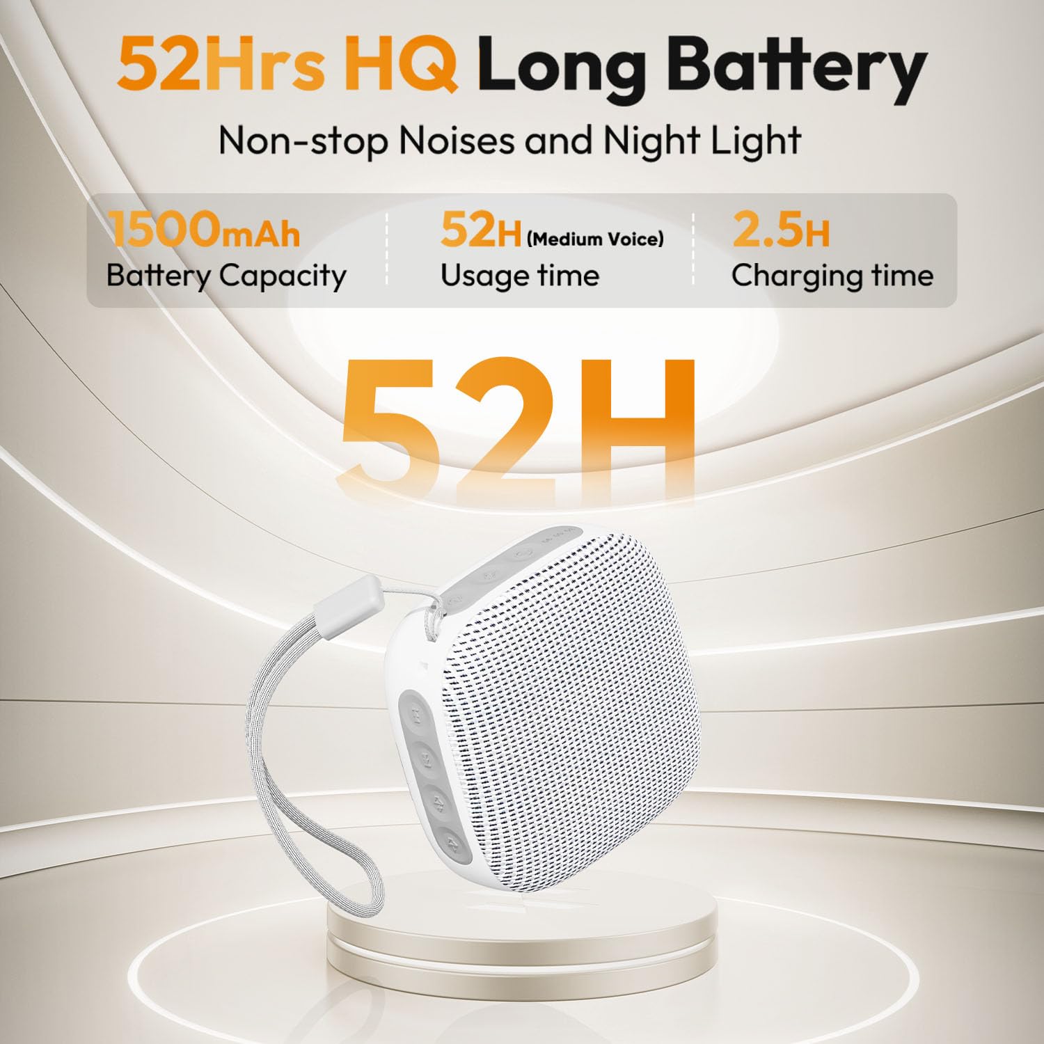 HOMEBEST Macchina audio per adulti, bambini, mini macchina audio portatile per dormire, jack per cuffie e timer, 21 suoni fluidi, mascheratura del rumore per la privacy in ufficio, asilo nido,