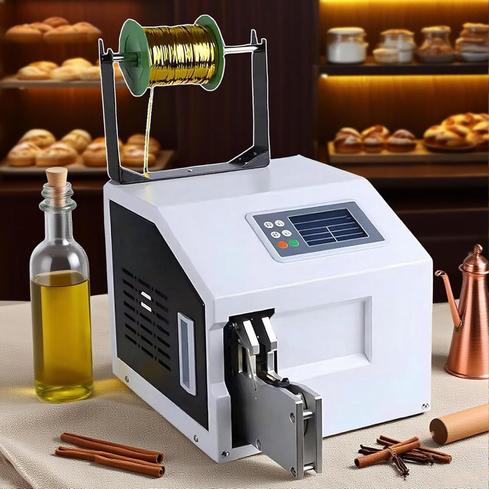 ASerZenith Automatic Twist Tie Machine With Wire Ties For Bread Toy Bundling, Semi Automatic Sealer For 5-30Mm Bundling Diameter,A