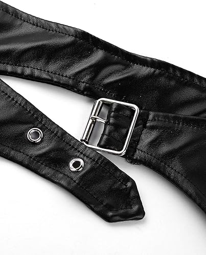 Miniatura 7 de JanJean Disfraz de vaquero salvaje oeste para hombre y adulto pantalones de cuero para motocicleta