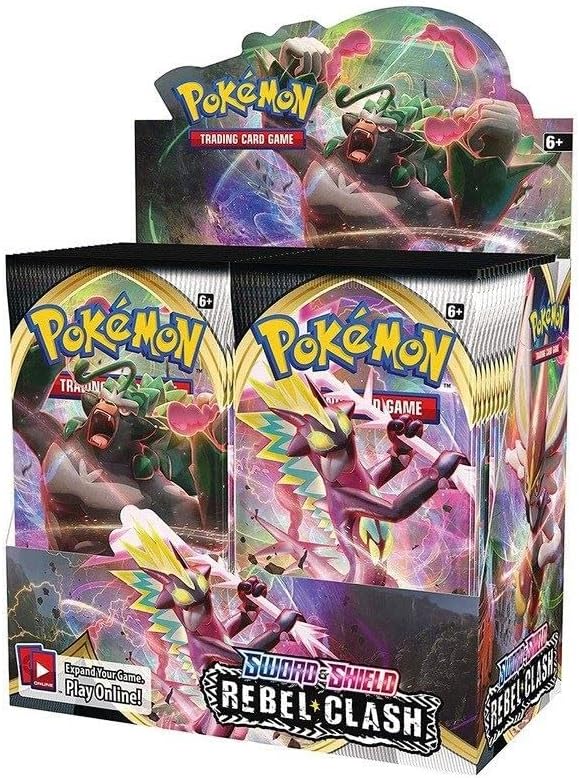 Pokemon Playing Card Board Game Rebel Clash 9+1 350 Cards Booster Packs, Battle Cards, Battle Game for Kids, Boys, Girls(9+1 350 Card Rebel Clash)