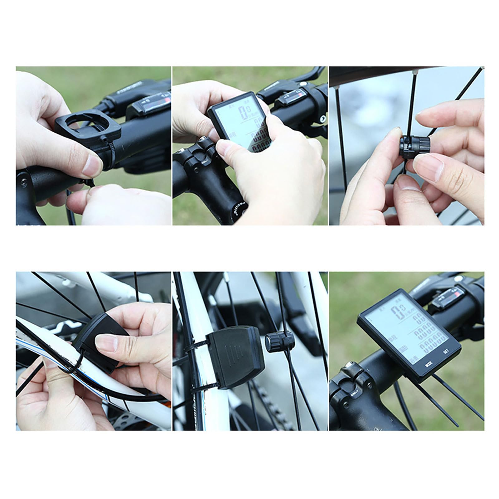 Velocímetro Inalámbrico para Bicicleta Luz Trasera y Pantalla