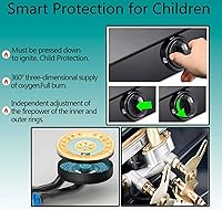 Vista 6 de Estufa de propano de un solo quemador con manguera LPG CSA de 13,000 BTU con quemador de propano único, protección de interruptor inteligente