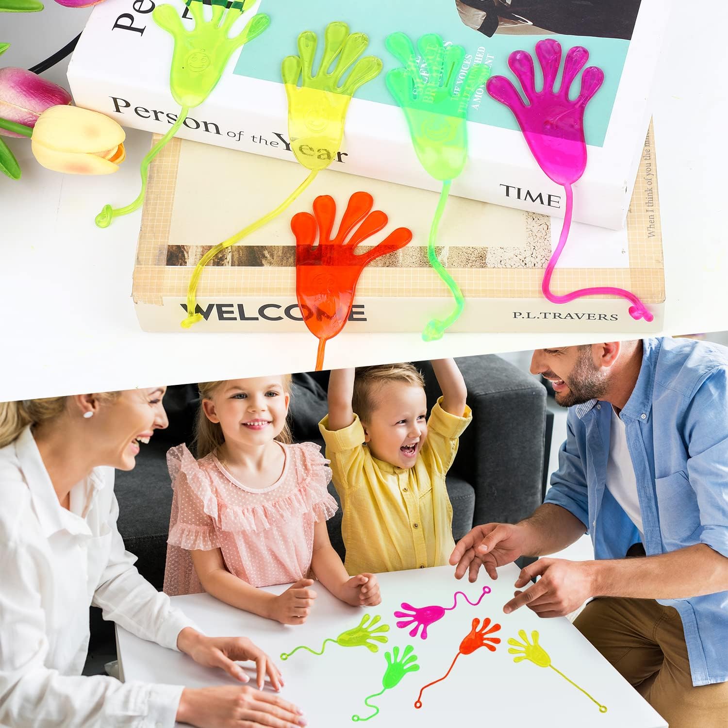 Ainiv 30 Pezzi Colorato Sticky Hands Giocattoli per Bambini, Mani appiccicose Gi