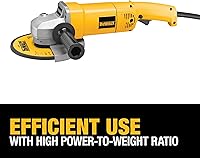Vista 4 de DEWALT Angle Grinder, 7-Inch, 13-Amp, 8,000 RPM, With Dust Ejection System, Corded (DW840)