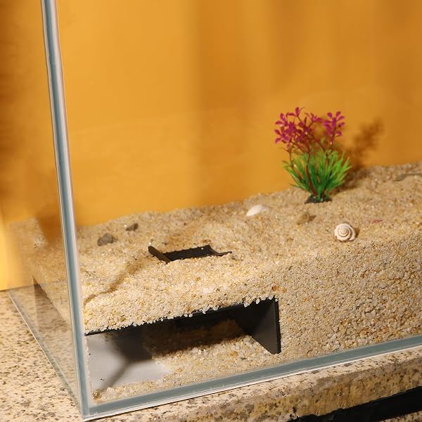 水槽用魚の隠れ家 エビの隠れ家 水槽トンネル 魚 エビの洞窟 隠しシェルター エビ カニ 熱帯魚 エビ水族館トンネル 用水槽装飾アクセサリー (ブラック,スタイル11) - 2