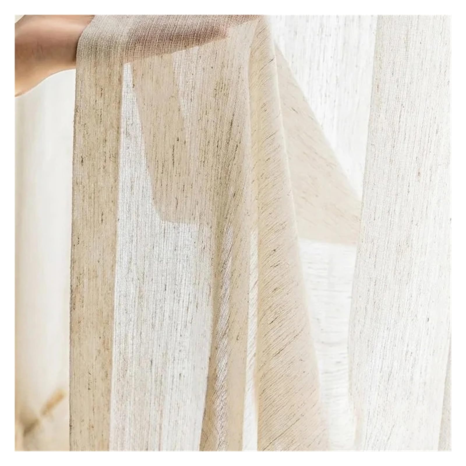JHSDHYD Tenda Con Fronzoli 1 pezzo di lino effetto tende trasparenti in tulle for finestre del soggiorno tenda in voile trasparente for la cucina Rideaux
