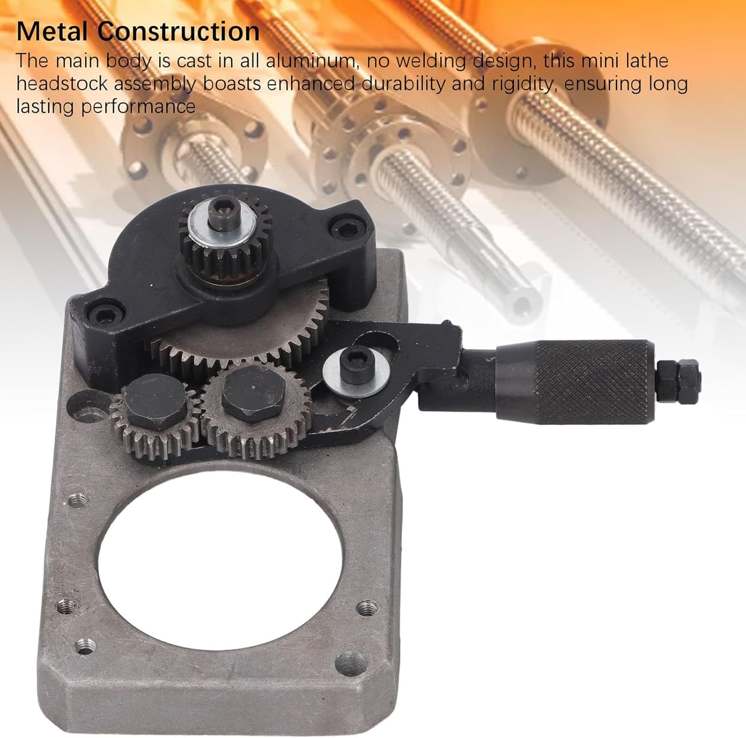 0618 Lathe Headstock Assembly with 20T, 25T, 45T Gear, Gear Head Forward Reverse Accessory, for Mini Lathes, Aluminum Alloy Body