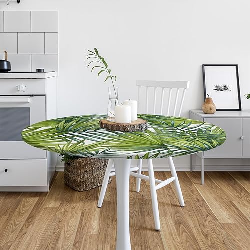 Vista 42 de Cardinal Bird - Mantel redondo ajustable con borde elástico de 36 a 42 pulgadas, mantel redondo elástico, impermeable, lavable, mantel circular