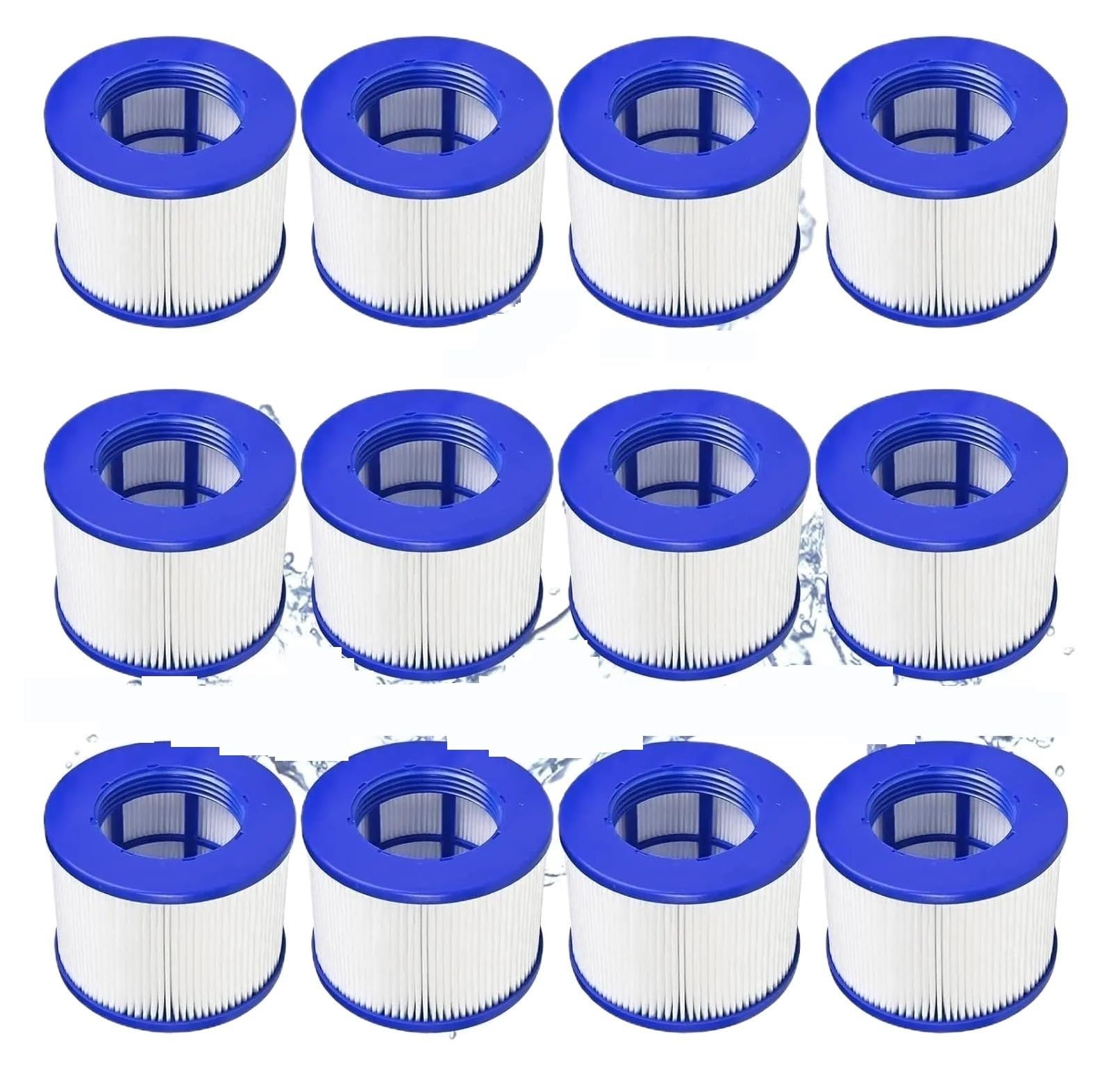 Filtri for Piscina a Cartuccia, compatibili con Clever Spa, 8106, Aqua Spa, B Cool 2, Be Spa, compatibili con Ospazia, Filtro for Vasca idromassaggio Pool Spa(12pcs)