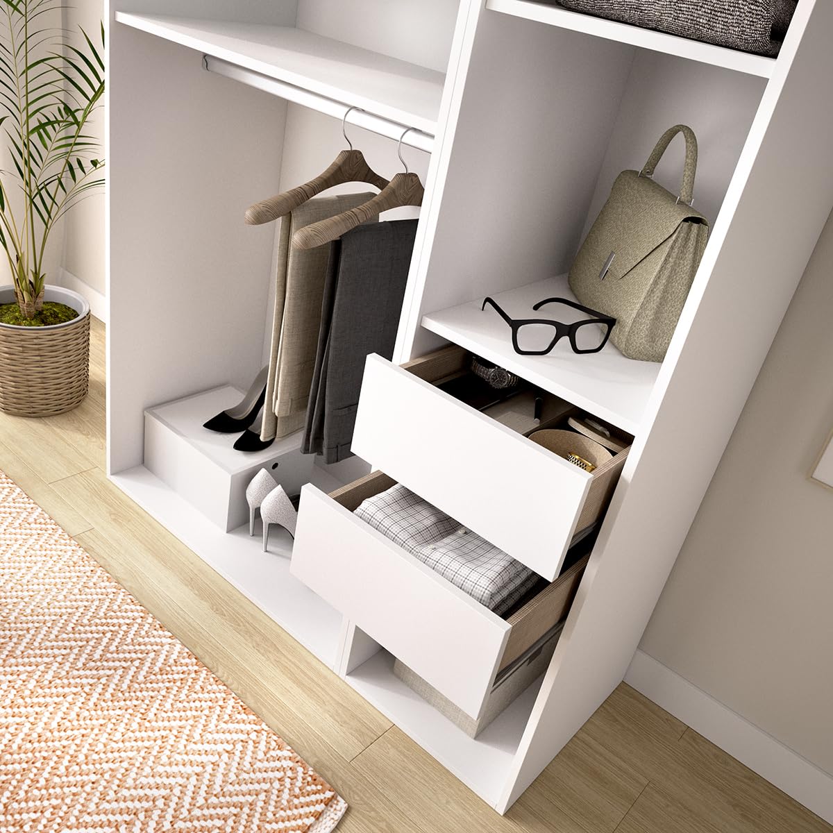 DEKIT Grupo RIMOBEL-Conjunto Armario-VESTIDOR con Trasera Reversible