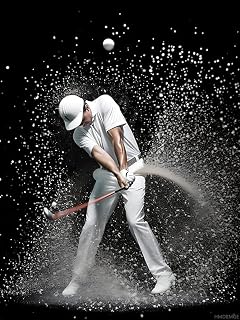 HMDIIMGE 5D Golf Diamond Painting Kits Golfer Black White for Adults, DIY Full Drill Crystal Arts and Crafts, for Home Wall Decor Gifts, 12x16 inch