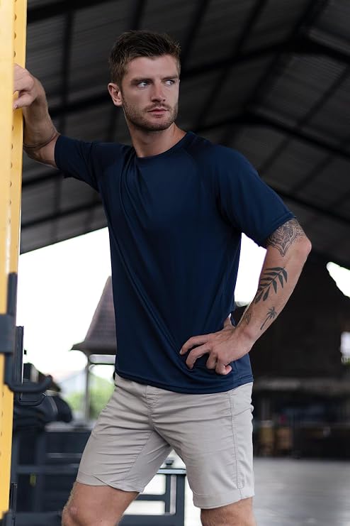 Gaiatiger 3/5 Pack Gym Shirts Men Quick Dry Running Tops for Men | Breathable Sport T Shirts Moisture Wicking Workout Training Short Sleeve Tops