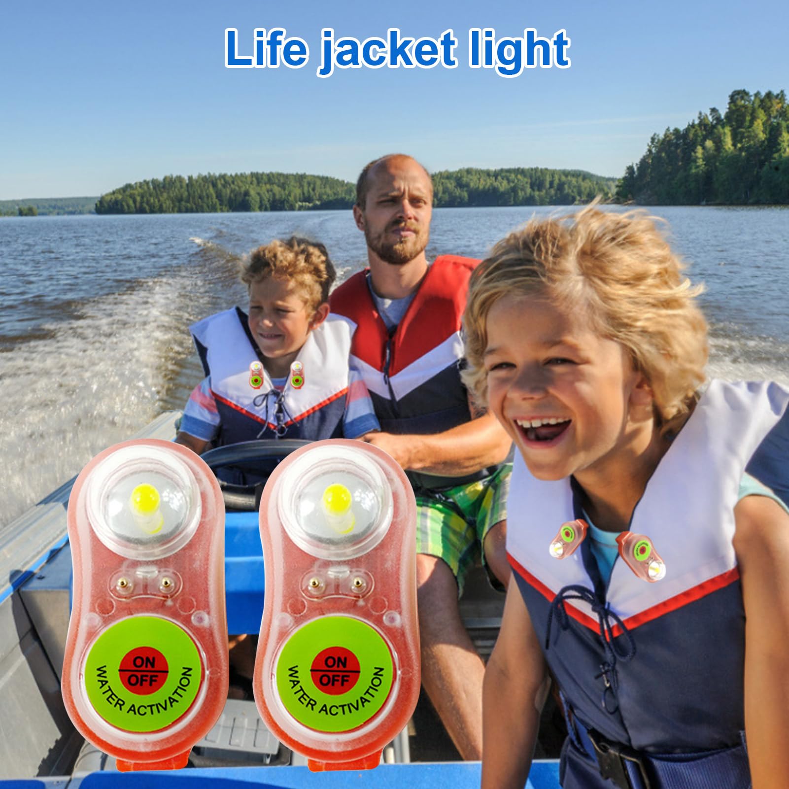 Luce Localizzatrice Automatica - 2pcs Acqua Di Led Led Flost | Luce Stroboscopica Ultra Brillante Attivata Ad Acqua Si Fissa Facilmente Al Gilet Di Durata Della Vita, Giacca Per Una Visibili