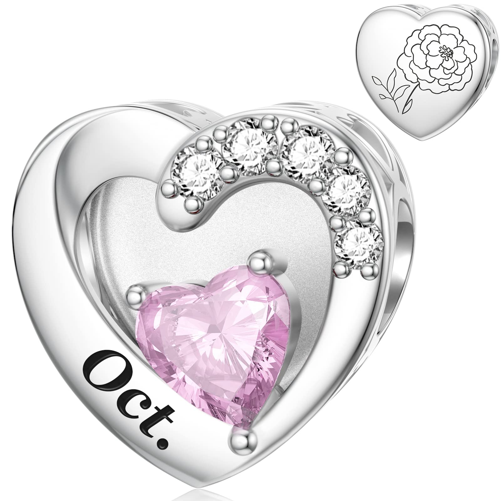 Abalorio flor de nacimiento SEVENWELL en plata lleva tu historia en la pulsera 7