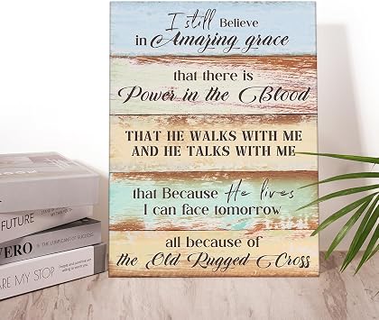 I Still Believe in Amazing Grace Christian Wall Art Canvas Poster Print,Christian Home Office Bedroom Wall Decor W641