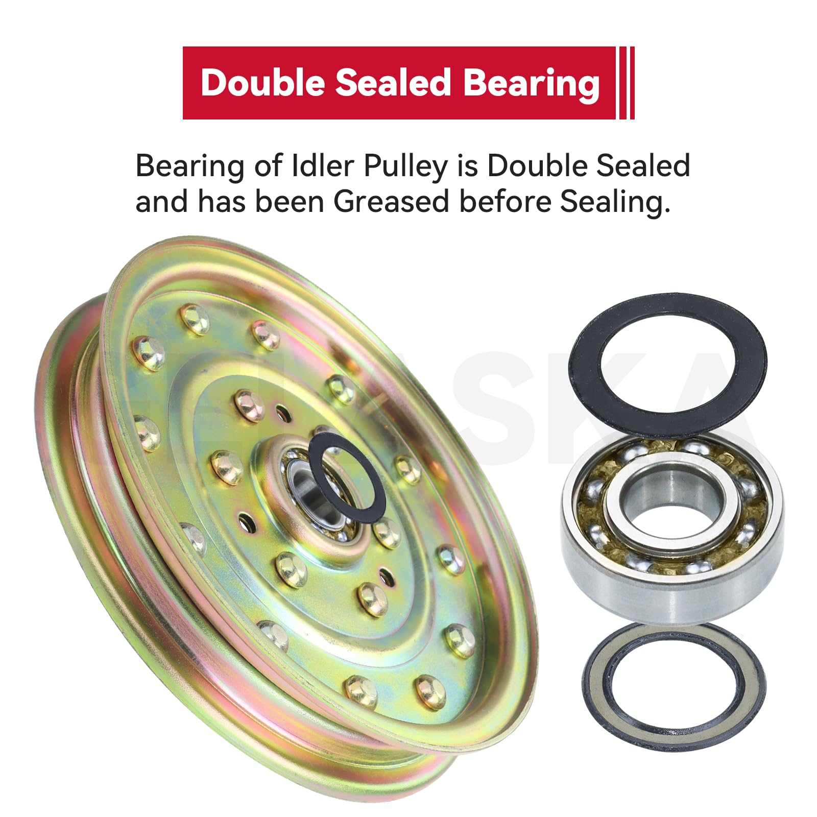GELASKA 3PK 132-9424 126-7685 Idler Pulley for Toro Z Master eXmark Lazer Z — Amazon image 5
