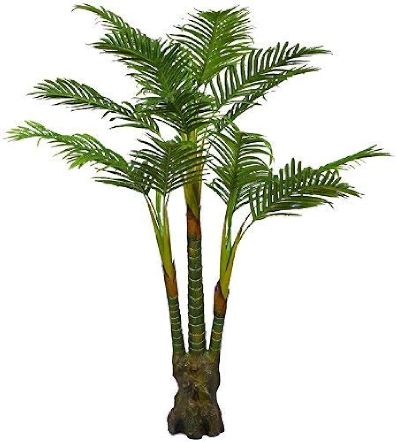 Artificial Palm Plant for Office House Decor 5.35-Feet Indoor Outdoor Silk Green Tree,Saty Upright Without Pot(804#)