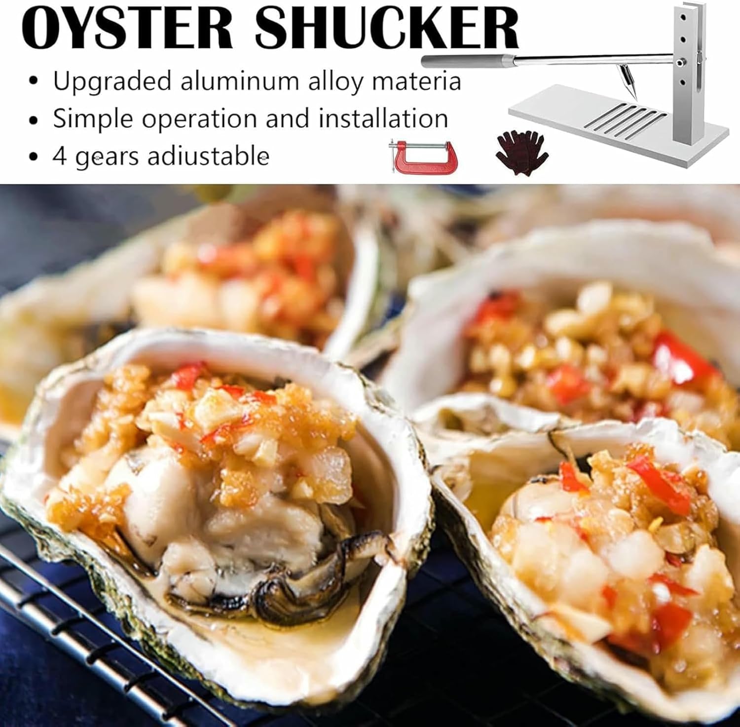 Manual Oysters Hole Opening Machine, Oysters Clam Opener Machine, Oyster Shucker Tool,for Open Abalone Shellfish