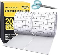 Vista 16 de Navona Tiras de gancho y bucle de 30 pies x 1 pulgada con adhesivo, 2 rollos de cinta de gancho y bucle resistente con respaldo para el hogar