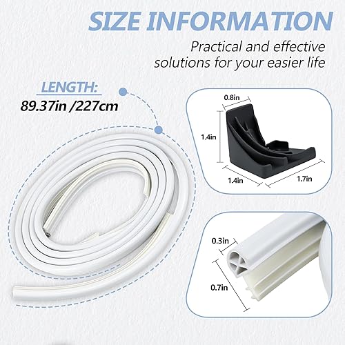 Miniatura 2 de WD08X10057 Junta de puerta de lavavajillas con WD8X227 y WD8X228 Kit Color blanco por Cenipar