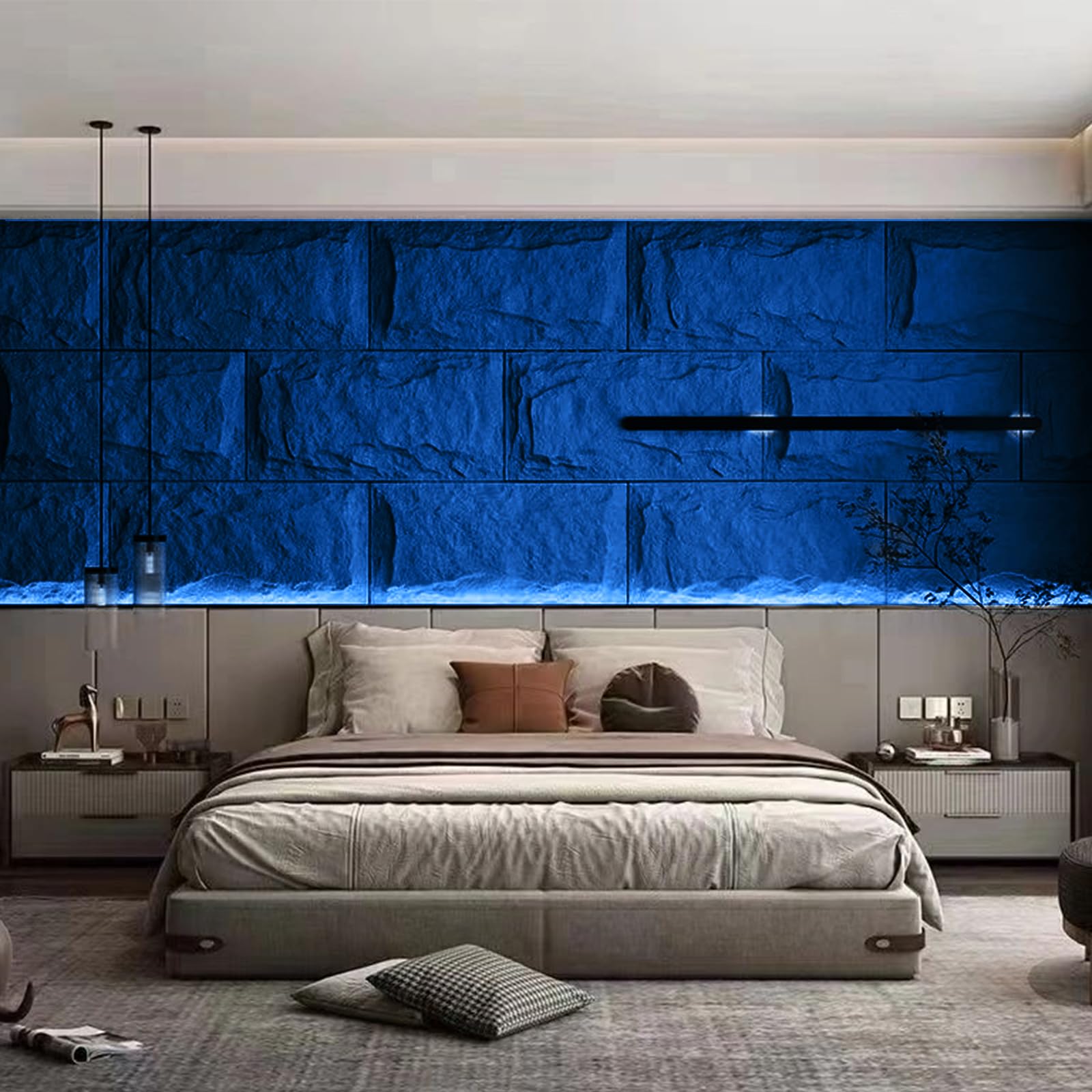 Stone Wall Design Modern Interior Bedroom LUXURY MODERN BEDROOM