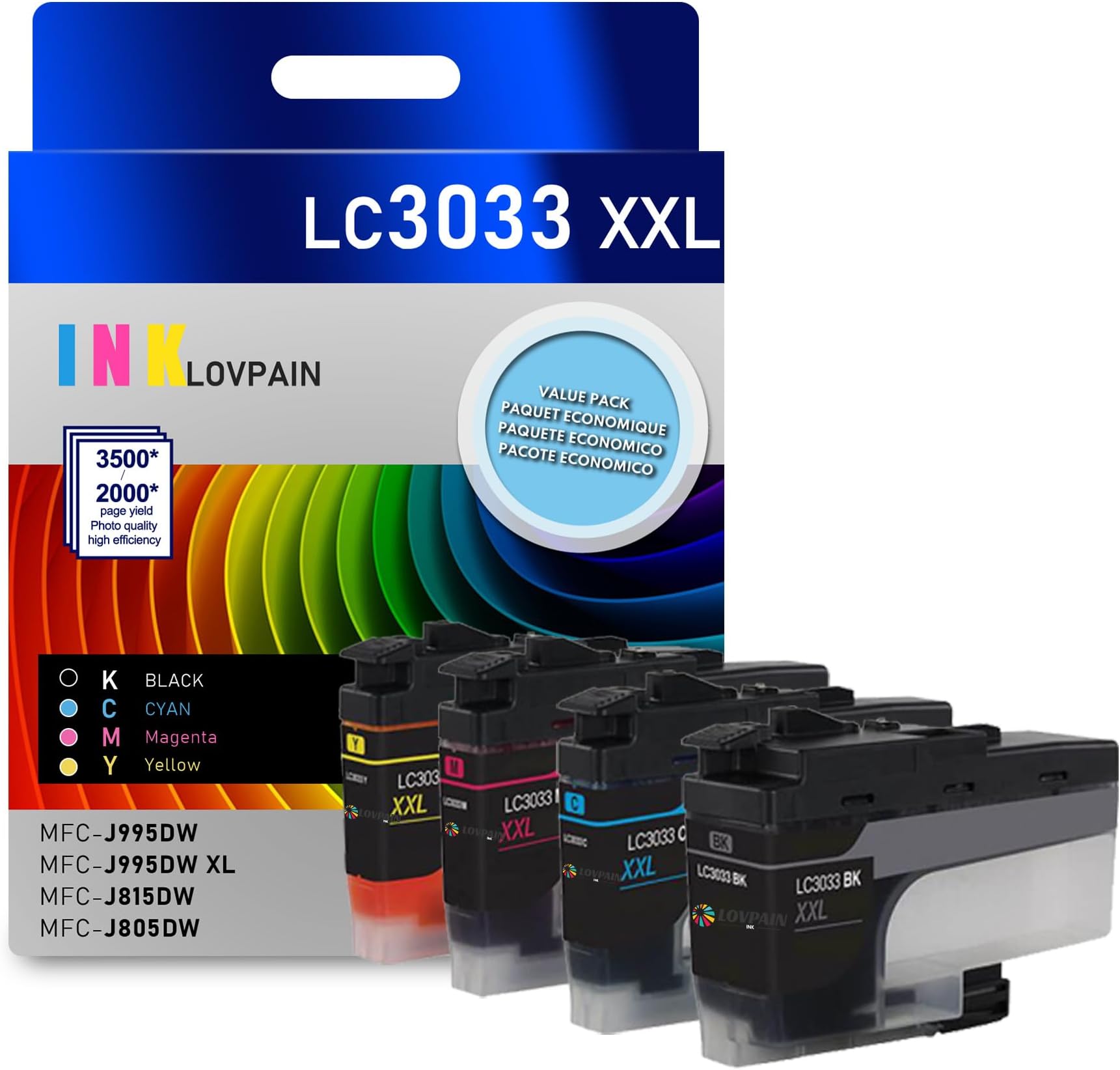 Brother Genuine LC30333PKS 3Pack, Super Highyield Color