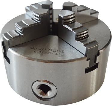 4-Jaw Wood Lathe Chuck 5 Inch Self Centering Lathe Chuck K12-125 for Drilling Milling Machine